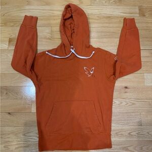 Orange Hoodie with Embroidered Logo